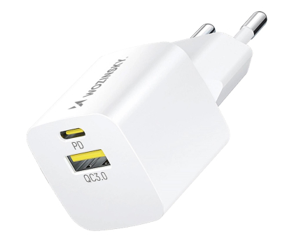Ładowarka i akumulator Wozinsky Ładowarka sieciowa GaN USB-A USB-C 33W biała WWCEAC